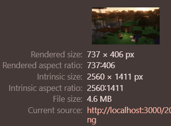 Image size difference