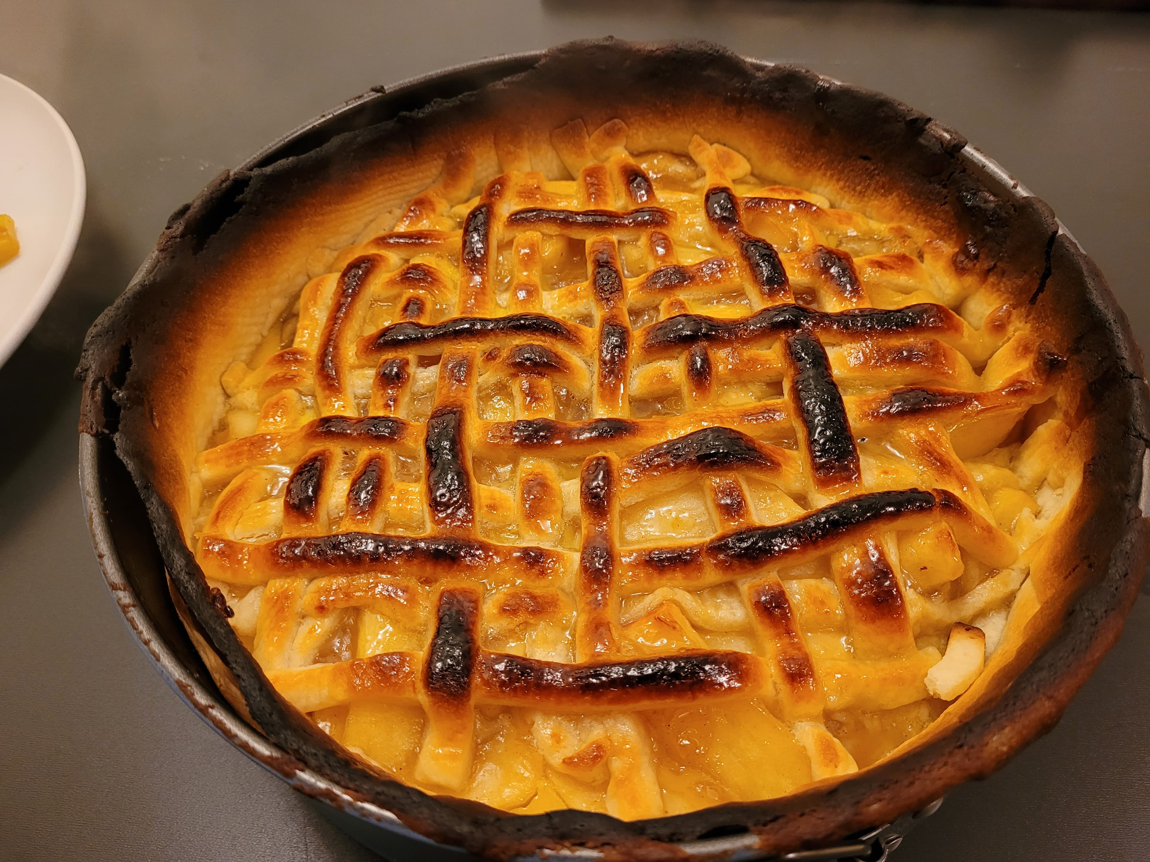 Apple Pie Lattice Closeup